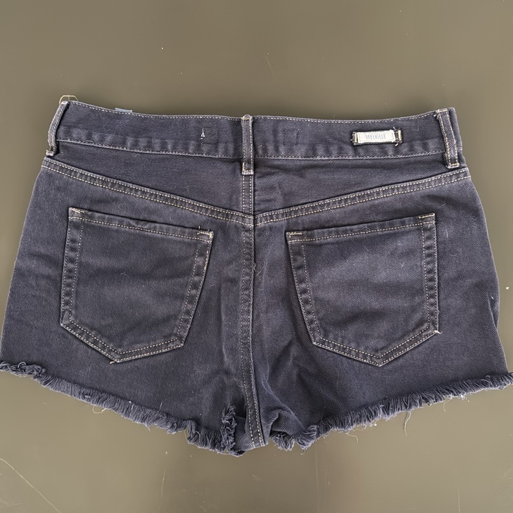 Brandy Melville Navy Denim Shorts - Picture 2 of 4